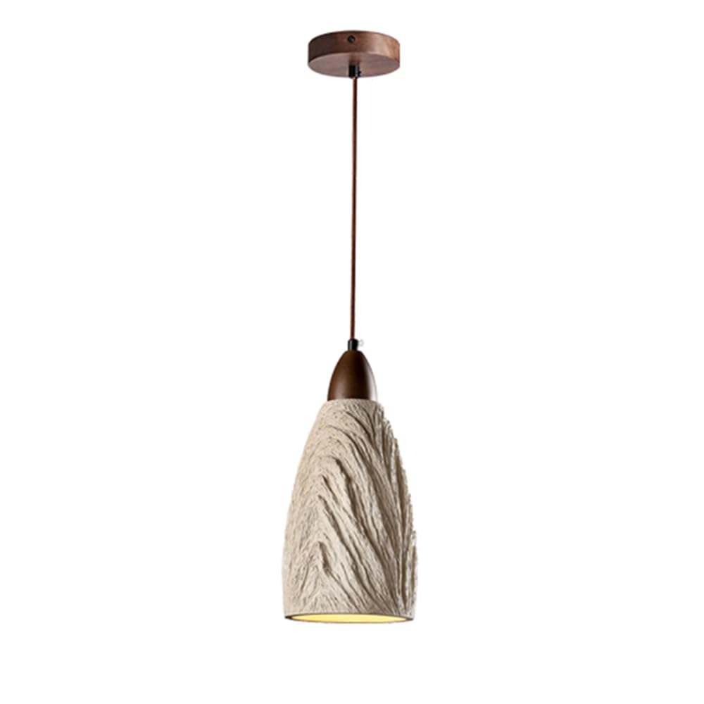 RSZCSMO Medieval LED Bedroom Bedside Chandelier Japanese Retro Restaurant Teahouse Micro Cement Chandelier, Suitable for Study Bar Hotel, Lighting Fixture.