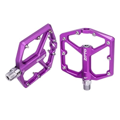 KTUXZCI Pedales Planos de Bicicleta Ligeros para Adultos, monociclos BMX, Rendimiento óptimo, características Elegantes, Clavos Antideslizantes para una