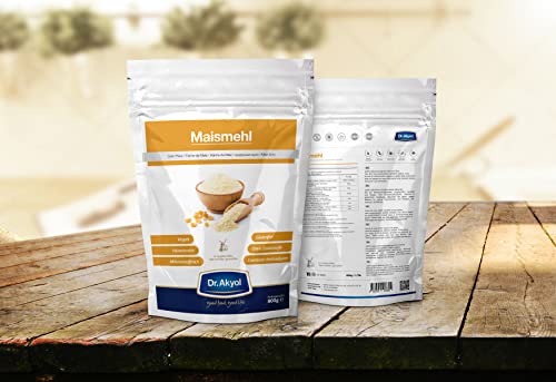 Foto von Dr. Akyol Maismehl 800g | Premium Mais | Glutenfrei | Vegan | Ballaststoffreich | Backen | Glutenfreie Lebensmittel | Glutenfreies Mehl | Pizzamehl | Wraps | Tortillas