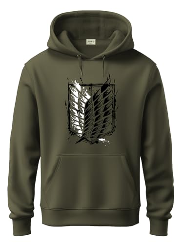 Image of ADRO Men's Fleece Attack On Titan Hooded Printed Hoodies