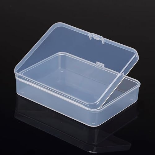 Image of Rectangular Clear Plastic Organizer Storage Box Containers (4.45 x 3.31 x 1.14 inch), Small Plastic Containers Pack of 12