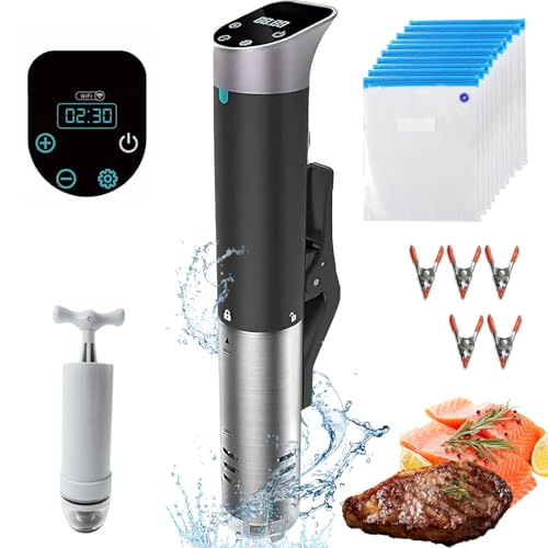 Sous Vide Container, 1200W Sous Vide Machine with 25-95℃ Temperature Control, Timing, Touch Display, 3d Circulation, Quiet, Sous Vide Cooker, Thermal Immersion Circulator Water Baths