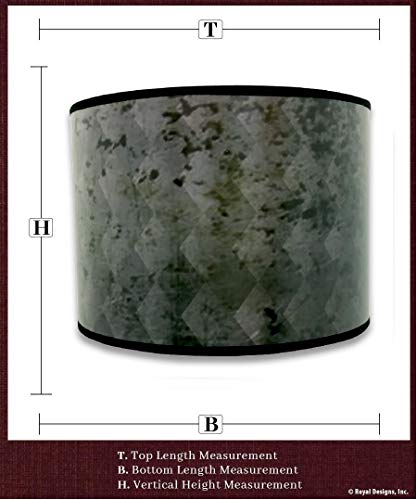 Image of Royal Designs, Inc. Trendy Decorative Handmade Drum Shade, Made in USA, 10in, HBC-8014-10, Black Snakeskin