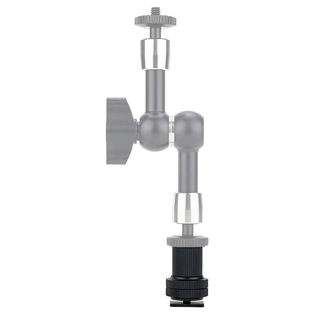 JJC Adaptateur griffe pour appareil photo pour vis mâle/femelle 1/4"-20, appareil à visser léger, micro flash trépied pour SmallRig Magic Arm 1498 1497