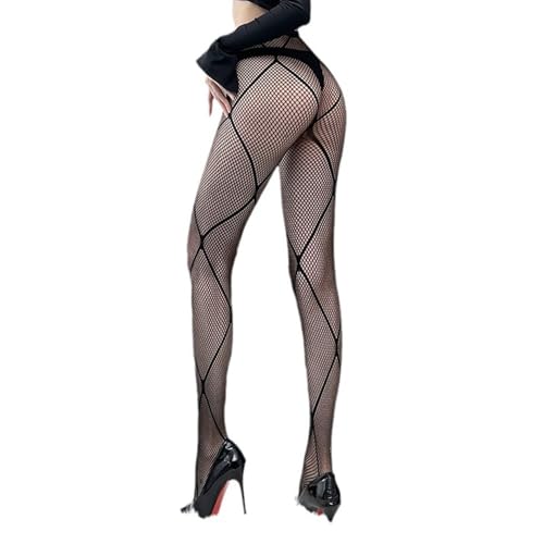 PPX Women Fishnet Thigh High Stockings Waist Tights Snake Patterned Goth Fishnet Leggings Pantyhose for Halloween2