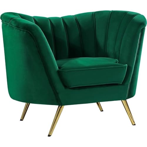 Sillón Terciopelo Verde Plegable 43 cm Ancho miniatura 1