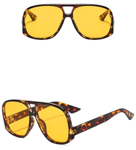 Retro Square Aviator Sunglasses for Women Men Oversized Trendy Style Vintage 70s Square Aviators Sun Glasses3