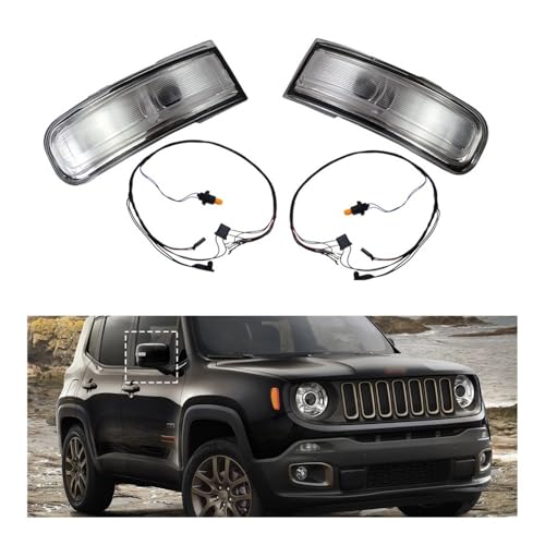 Luz señal de giro para retrovisor de coche Renegade cubierta con lámpara piloto bilateral 2