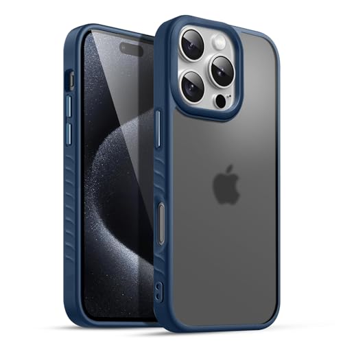 Image of KARWAN️ Shockproof Back Case Cover for iPhone 16 Pro Max | Camera Protection Bump |Shockproof Back Case Cover for iPhone 16 Pro Max - Blue