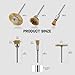 EASYIKI 15 Pieces Copper Wire Brushes, Wire Brush Wheel, Mini Brass Brushes for Dremel Rotary Tools (1/8 Inch Mandrel)