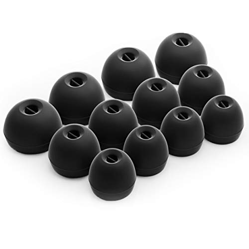 Okuli 12 x Silicona Gomas Auriculares Puntas de Repuesto para Sennheiser CX 3.00 CX 5.00 CX 6.00 CX 7.00 Auriculares en Negro Cover