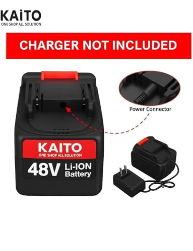 Image of KAITO 48V 15-Cell High Capacity Cordless Rechargeable Lithium-Ion Battery | 6.0Ah Rechargeable Battery | Compatible with Cordless Drill, Angle Grinder, Circular Saw, Blower & Car Pressure Washer