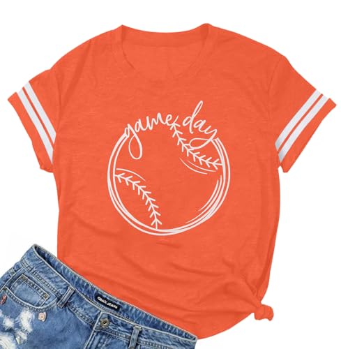 ALLTB Baseball Shirt Women Baseball Mom Shirts Funny Game Day