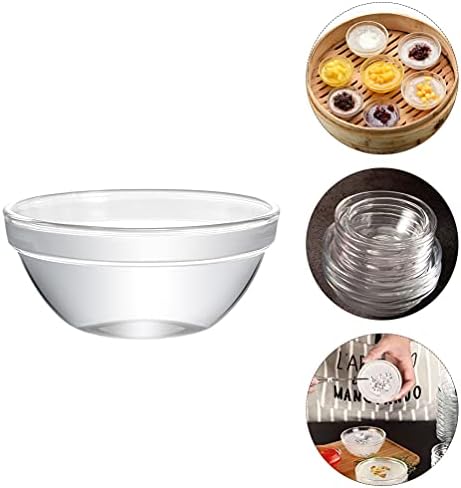 HEMOTON 6pcs Mini Glass Prep Dessert Bowls Glass Ramekins Bowls Glass Dip Bowls Clear Sauce Cup Candy Dishes for Ketchup Butter