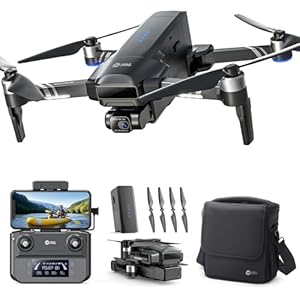 Holy Stone HS600 2-Axis Gimbal Drones with 4K EIS Camera for Adults,10000 FT Long Range Transmission, GPS Drone with Brushless Motors, 4K/30FPS, Auto Return, Follow Me, Level 6 Wind Resistance