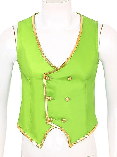 Mens Halloween Magician Waistcoat V Neck Double-Breasted Adult Twisted Wonderland Cosplay Vests3