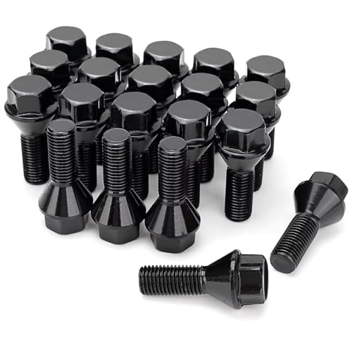 Pernos de rueda M12x1.25 negro anticaída y anticorrosión para Jeep