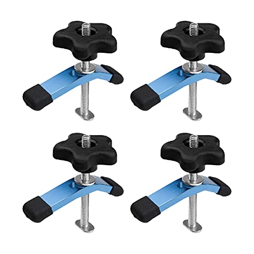 POWERTEC 71389-P2 T-Track Mini Hold-Down Clamp, 3-5/8" L x 3/4" Width, Set of 4 by POWERTEC - Used condition - US$19.51