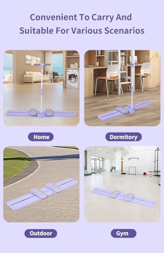 Image of Adjustable Ski Machine, Simulated Ski Trainer, Ski Practice, Hip Trainer, Exercise Equipment for Leg Pelvic Floor Muscle Workout, Funny Fitness Equipment for Home Full Body Workout, Purple