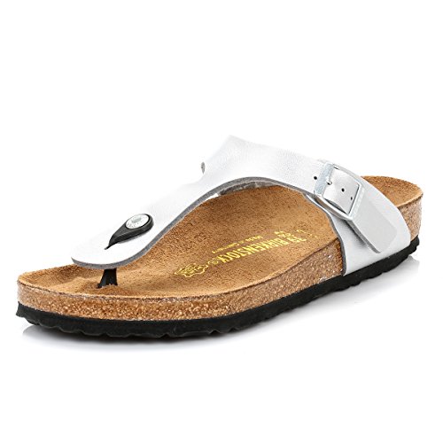 Birkenstock Women's Gizeh Thong Sandal, Silver, 39 M EU/8-8.5 B(M) US