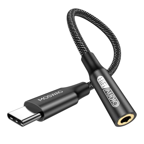 MOSWAG USB CwbhtHWbNϊA_v^AUSB C 3.5mm 34ɃwbhtH DAC ϋvP[u Type-C 3.5mm 34ɃI[fBIϊA_v^ iPhone15/16/Pad/Mac/AndroidX}[gtH