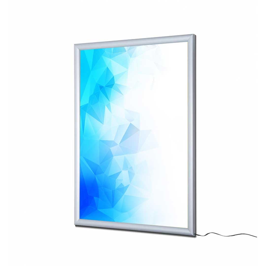 Danieli Store - Marco a Presión LED Retroiluminado para Pósters. Pantalla LED Publicitaria de Aluminio, Ideal para Escaparates, Tiendas, Agencia Inmobiliaria. Letrero Luminoso LED. (59,4 x 84,1)