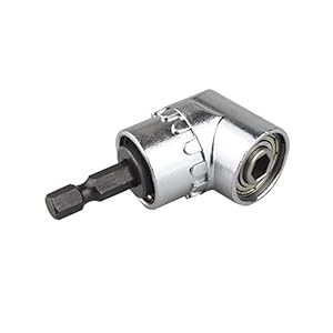 HALJIA Hoekschroevendraaier opzetstuk adapter met 1/4 inch 105 graden snelwissel- en magnetische bithouder, hoekschroevendraaier hoektransmissie