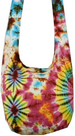 BenThai Products BTP! Tie Dye Sling Crossbody Shoulder Bag Purse Cotton Bohemian - Firework VY5