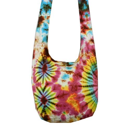 BenThai Products BTP! Tie Dye Sling Crossbody Shoulder Bag Purse Cotton Bohemian - Firework VY53