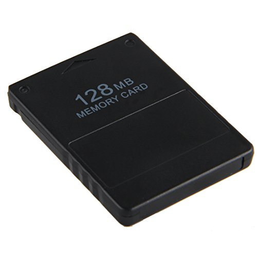 Pathson Carte de Memoire 128 MB pour Playstation PS2 Compatible Noir Cover