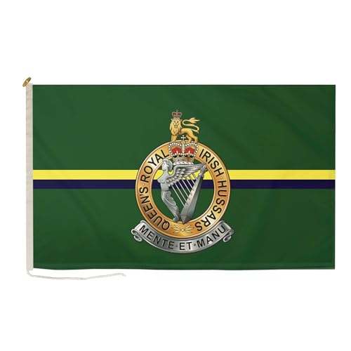 Duraflag Queens Royal Irish Hussars - Banderas de 90 x 60 cm (90 x 60 cm), diseño de húsares irlandeses