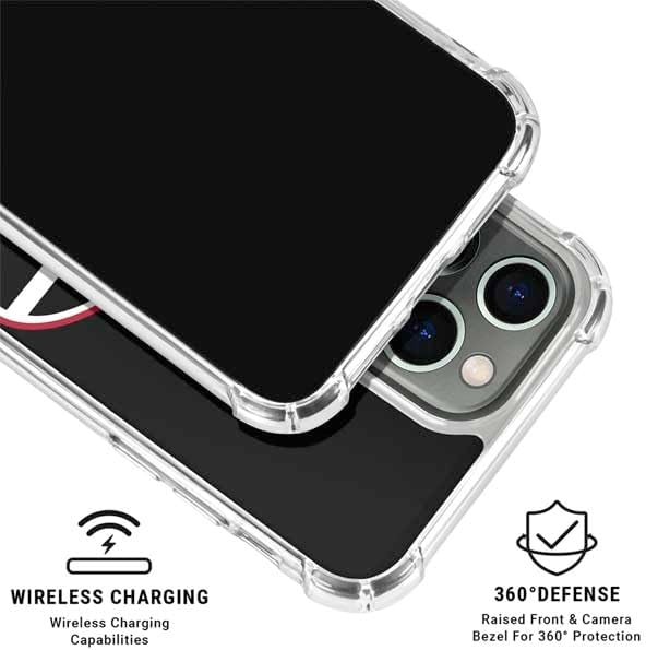Skinit Clear Phone Case Compatible with iPhone 15 Pro - Officially Licensed University of Georgia Logo Design