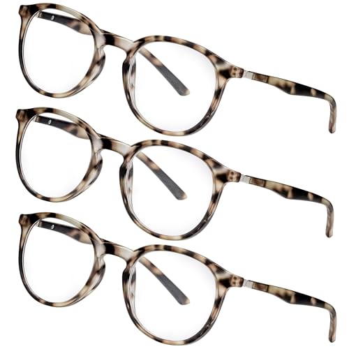 LEXXOO - Stilvolles 3 Pack Lesebrille in Dunkel-Braun Havanna +1,5 Dioptrien - Klare Sicht dank hochwertiger Gläser – Leichtes und modernes Design - Fertiglesebrille für angenehmes Lesen und Arbeiten