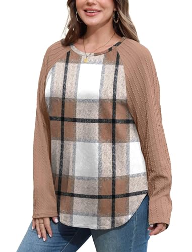 Image of SAMPEEL Sweatshirt for Women Long Sleeve Shirts Crewneck Sweaters Fall Fashion Outfits 2025 Trendy Tunic Tops Plus Size