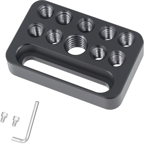 Image of INNOREL CP03 Mini Multi-Functional Cheese Plate with 1 /4 inch & 3 /8 inch Threads,Porous Connection Quick Installation Board Used for Installing Cheese Board Camera Cage on Guide Rail Block