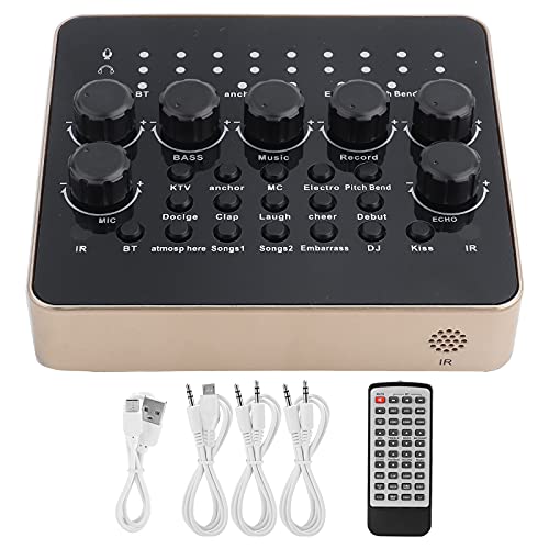 Nicoone V10 Geluidskaart Mixer met effecten en voice changer Live SoundCard Karaoke Audio Mixer met 1200 mAh gebouwd… - Image 8
