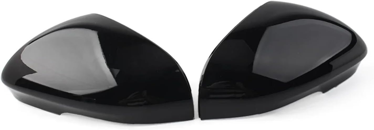 1 Pair Car Rear Wing Mirror Housing Cover Compatible for Jaguar XJ XJR XF XFR XFR-S XK XKR XKR-S I-Pace XE Glossy Black