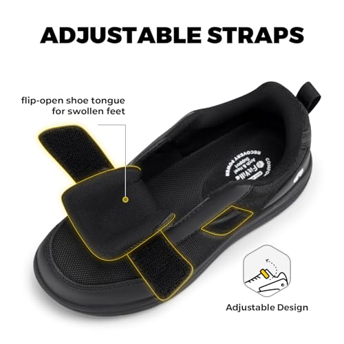 FitVille Diabetic Shoes for Women Wide Width, Fully Adjustable Straps Wide Width Shoes for Women for Edema and Swollen Feet4