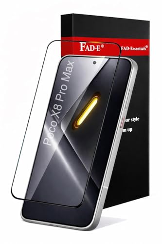 Image of FAD-E Tempered Glass Screen Protector Guard (without camera hole) Compatible for Poco X8 Pro Max 5G (6.83 inch)