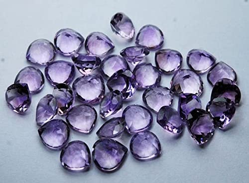 Améthyste rose naturelle taillée cœur 8mm pour offrir un bijou fait main