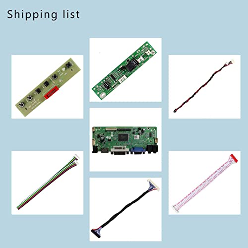 Image of VSDISPLAY 17 inch 19 inch 1280x1024 30Pin LVDS LCD VGA DVI Audio Controller Kit | Fit to Modification LCD M170ETN01 1 M170ETN01.3 M190ETN01.0 G190ETN01.0 LCD Screen