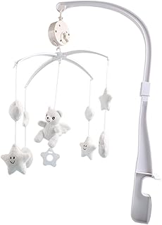 SAFIGLE Cama Sino Meninos Brinquedo Estrela Decoração Presente Recém-Nascido Berço Móvel Música Pendurado Rotativo Móvel Berçário Teto Móvel Pendurado Berço Móvel Decoração Do Quarto Do