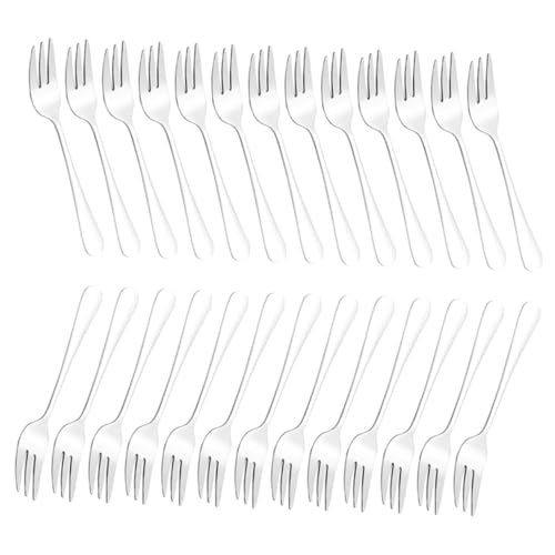 COLLBATH 24pcs Stainless Steel Fork Versatile for Fruits Salads and Desserts Smooth Finish Easy to Clean for Parties and Daily Dining