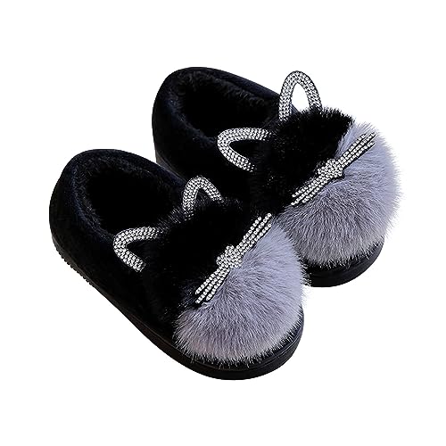 Girls Fuzzy Cute Cat Slippers Fluffy Cartoon Plush Fall Winter Slippers Warm Cozy Soft Indoor Non-Slip Shoes2