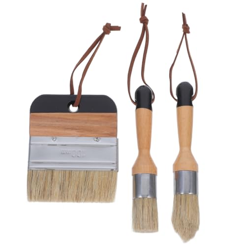 Pinceles de pelo de jabalí redondos con mango de madera natural, la excelencia para pintar madera 2