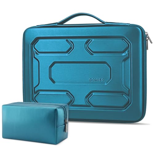 Evita golpes y mojaduras con la funda para laptop 14 pulgadas DOMISO rígida con bolsa cables
