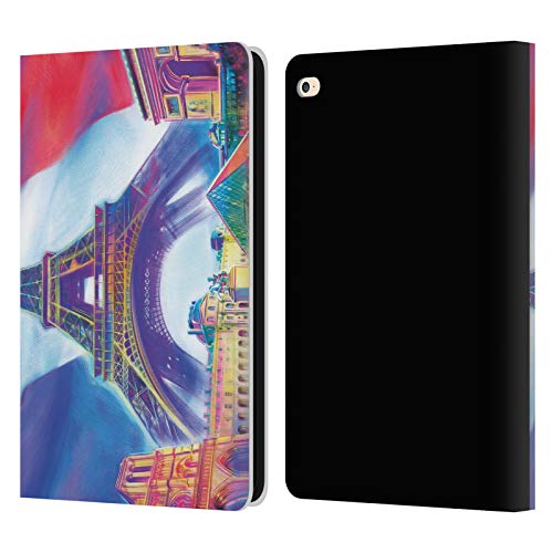 Head Case Designs Licenciado Oficialmente P.D. Moreno París 2 Ciudades Carcasa de Cuero Tipo Libro Compatible con Apple iPad Air 2 (2014)