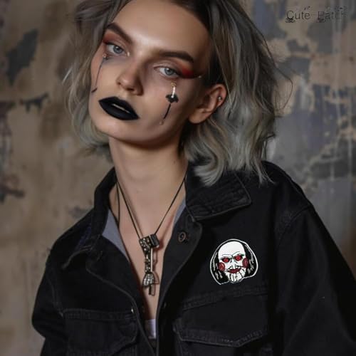 Écusson brodé thermocollant Billy the Puppet Saw horror patch textile
