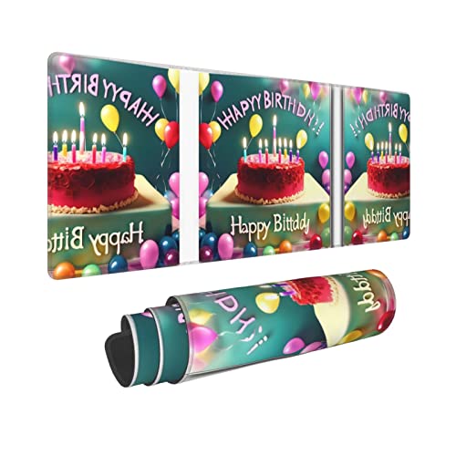 Tapis de souris Happy Birthday grand format 80 cm pour cadeau