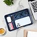 MEIBOOCH PU Leather Valet Tray with Gold Accent, Decorative Nightstand Organizer Desk Trays Cologne Organizer for Men - Key Bowl Vanity Trinket Tray for Dresser Bedside Entryway Table (Navy Blue)